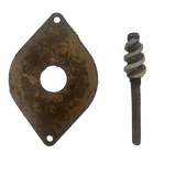 Gebrauchte Erdbohrer Ø30mm und Bohrplatte für JAVO Topfmaschine
