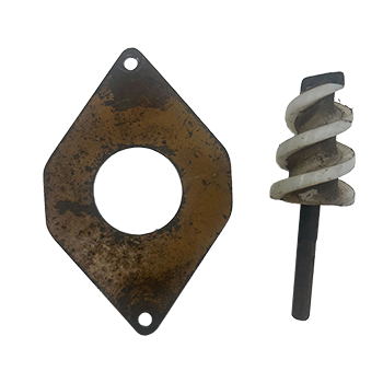 Gebrauchte Erdbohrer Ø60mm und Bohrplatte für JAVO Topfmaschine