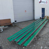 Satz gepflegter Javo-Verbindungsstücke / Förderbänder, 15 cm breit, komplett und funktionsfähig.