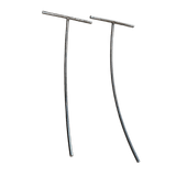 2 Stück Kurvenführungen mit Klemmblock und Klemmhebel, geeignet für Förderbänder von Stolze, Akker und Wilburg.