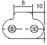 Kette mit abgesenkten Lippen Vereinzelungsgabel / Ausziehgabel 5 Meter Lippe 10 mm