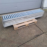 5 Aluminium-Rollenbahnen 2150 x 350 mm in gutem Zustand, leicht (Preis ab:€850)